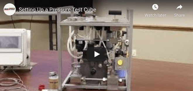 Setting Up a Pressure Test Cube